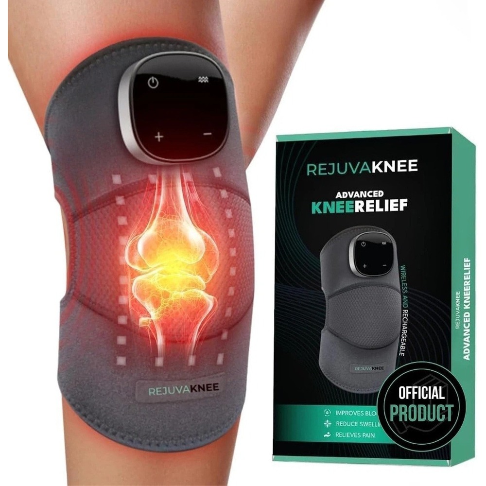 NEW Rejuvaknee Advanced Knee Relief Massager Compression Heat Vibration